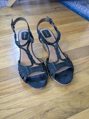 Clark's Leather Wedge Women's 9